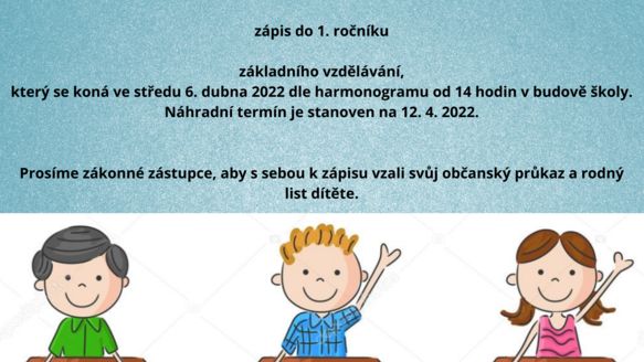 Zápis do 1. ročníku ZŠ
