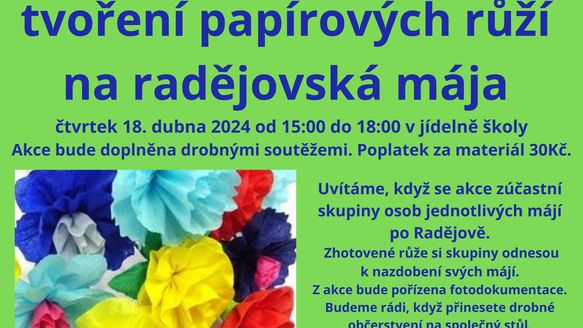 Tvoření papírových růží