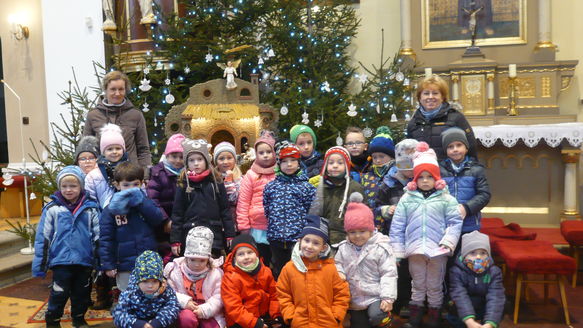 Návštěva betléma v kostele